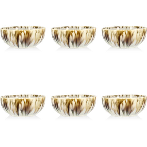 Lot de 6 coupelles en porcelaine 12cm, MAKA
