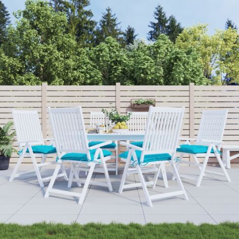 Lot de 6 Coussins de canapé palette,Coussins d'assise Confortables turquoise 40x40x7 cm tissu -AD87898