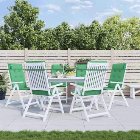 Lot de 6 Coussins de chaise à Dossier haut,Coussins de Chaise haut Dossier Siège Confortables vert tissu oxford -AD54441