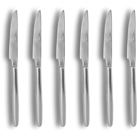 Lot de 6 couteaux de table en acier inoxydable, ATHENA