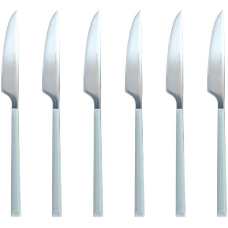 Lot de 6 couteaux en acier inoxydable, COLORAMA