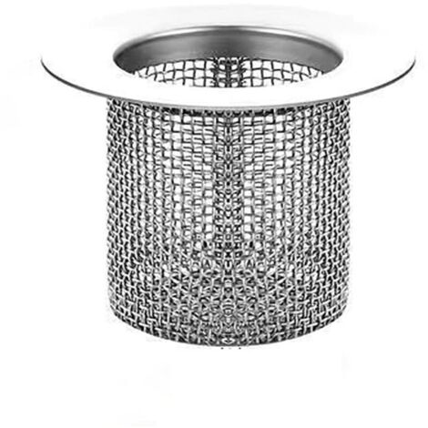 Lot de 6 crépines de sol en acier inoxydable, récupérateur de cheveux réutilisable, filtre de douche, crépine d'évier, salle de bain/cuisine, hauteur (5,5 × 3,5 × 4 cm)