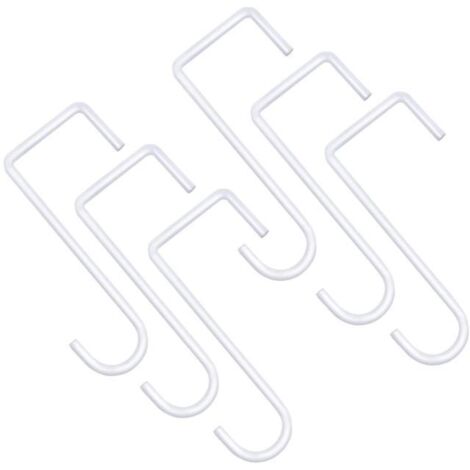 Lot de 6 Crochet Support Métal pour Jardin de Balcon : Porte-plantes Décoratif, Support pour Jardinières Suspendues, Mangeoire à Oiseaux et Étagère Murale en Fer Forgé