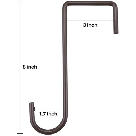 Lot de 6 Crochets de Clôture en Acier pour Clôtures, Intérieur et Extérieur, Lampes Suspendues, Plantes, jardinières. (10226955)