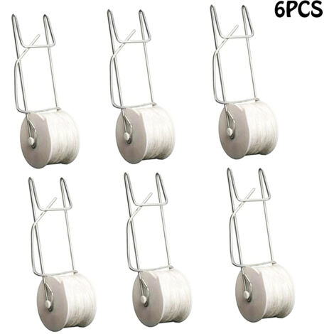 Lot de 6 crochets de support pour tomates, avec 15 m de ficelle, pour serre et jardinage.