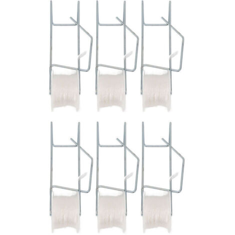 Lot de 6 crochets pour plantes avec fil de fer galvanisé de 15 mètres (49,2 pieds), support stable pour plantes grimpantes, kit de palissage pour serres et exploitations agricoles