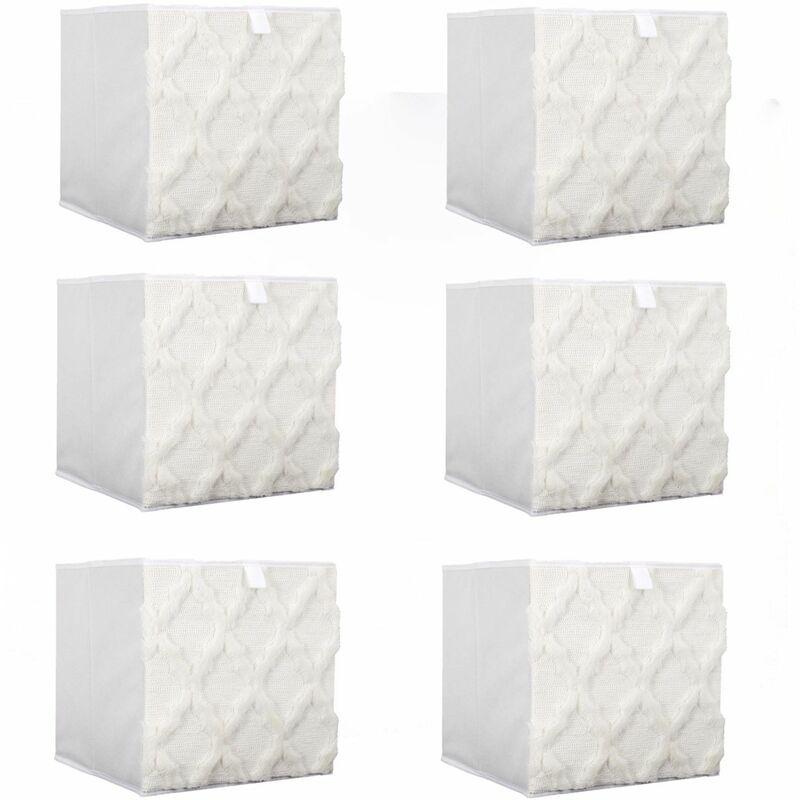 Lot de 6 cubes de rangement pliable losange