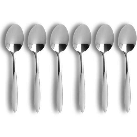 Lot de 6 cuillères à café en acier inoxydable, ATHENA