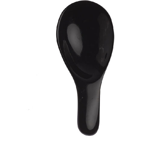 Lot de 6 Cuillères à Riz en Corne Naturelle Noire - 12cm - Artisanales - Style Ethnique - Finition Naturelle