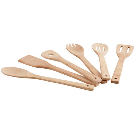 Lot de 6 cuillères en bambou