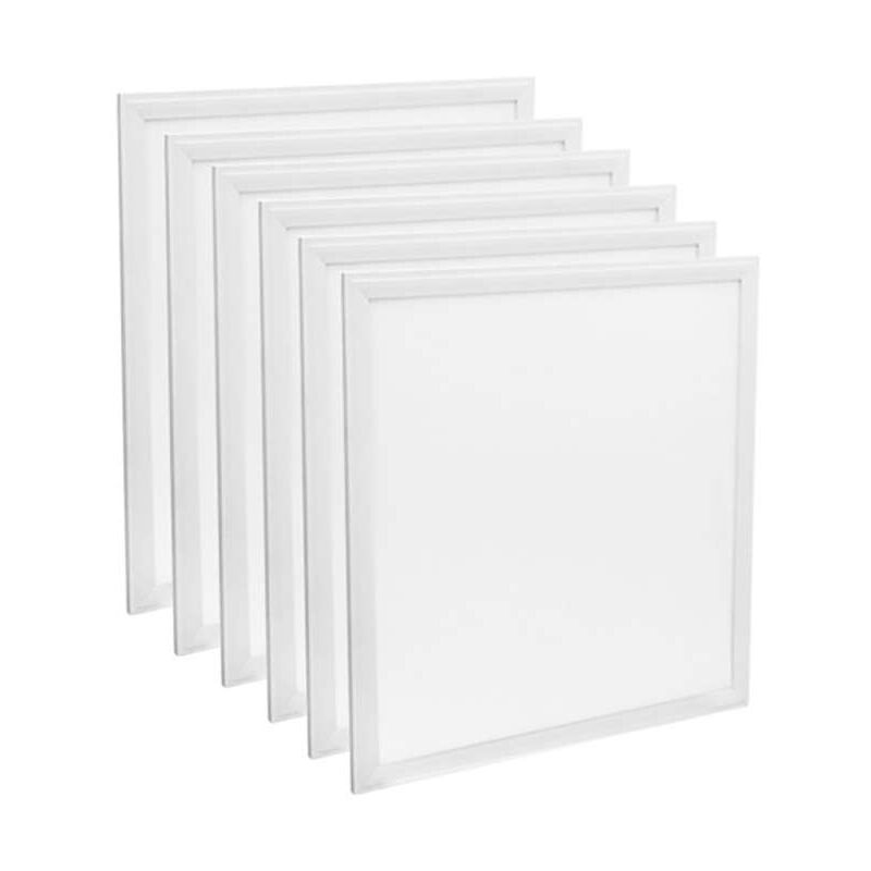 Lot de 6 Dalles led 36W 600x600mm 3600lm - Blanc Chaud 2700K