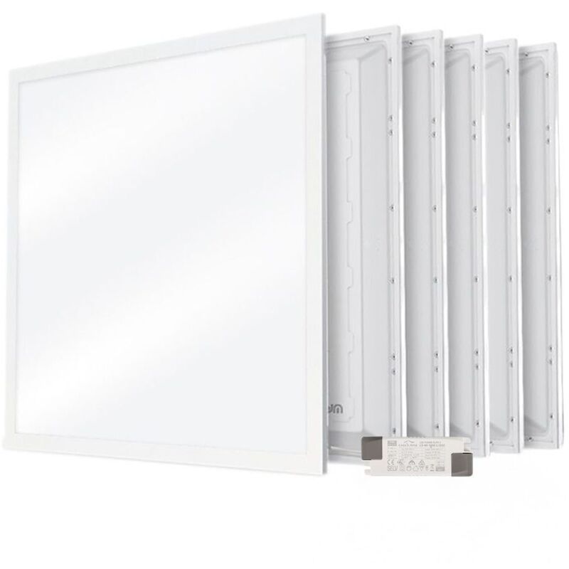 Arum Lighting - Lot de 6 Dalles led 600x600 40W Haute Luminosité Température de Couleur: Blanc neutre 4000K Arum Lighting - Lot de 6 Dalles led 600x600 40W Haute Luminosité Température de Couleur: Blanc neutre 4000K