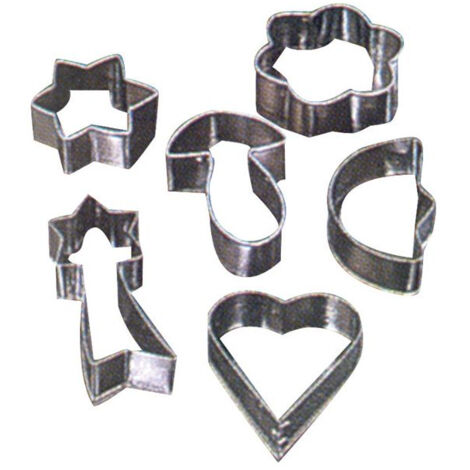 Lot de 6 découpoirs à pâtes en inox - METALTEX