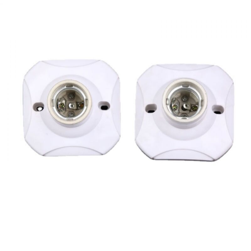 Lot de 6 douilles de plafond à vis E27 AC 220-240 V pour ampoule LED, support de lampe de plafond, base E27