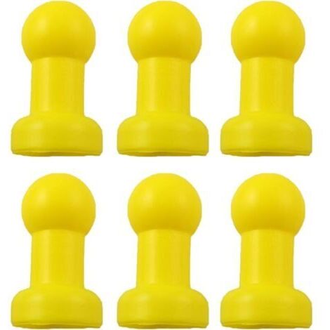 Lot de 6 embouts de poteau en acier pour trampoline, diamètre 25 mm, capuchons de protection en plastique pour balles, filet supérieur en forme de G, boîtier de protection pour cadre de lit en fer, ja
