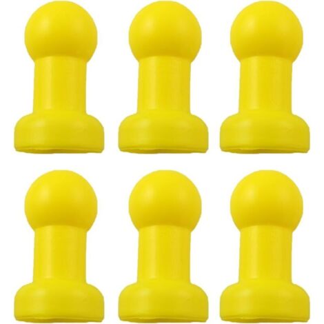 Lot de 6 embouts de poteau en acier pour trampoline, diamètre 25 mm, capuchons de protection en plastique pour balles, filet supérieur en forme de G, boîtier de protection pour cadre de lit en fer, ja