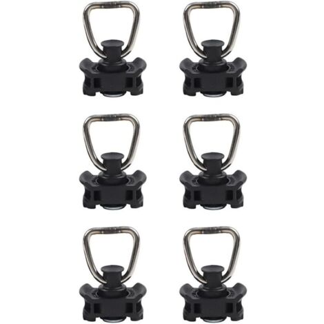 Lot de 6 embouts de verrouillage de voie en acier inoxydable, résistance à la traction de 500 daN, système de rail d'avion avec trou de 20 mm, pour camions, remorques, camionnettes