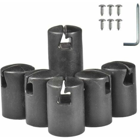 Lot De 6 Embouts Poteau Trampoline, Capuchon Universel Pour Convient Aux Poteaux Clôture Trampoline 1,26''/32 Mm, Épais Et Durable