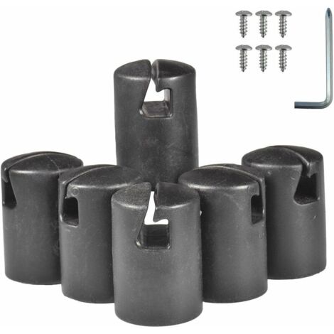 Lot De 6 Embouts Poteau Trampoline, Capuchon Universel Pour Convient Aux Poteaux Clôture Trampoline 1,26''/32 Mm, Épais Et Durable