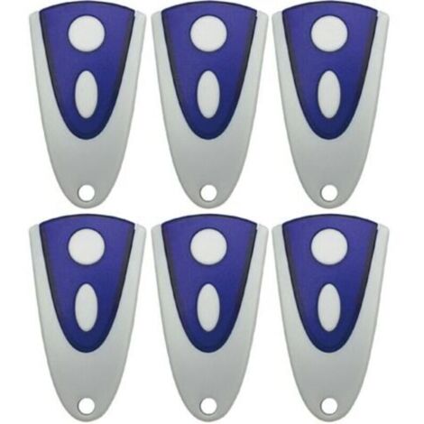 Lot de 6 Émetteur Porte de Garage 433,92MHz tible avec Novoferm Novotron 502 MAX43-2 Novotron 512 MIX43-2 pour Novotron 522 Novoferm MNHS433-2