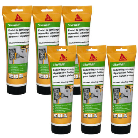 Lot de 6 enduits de rebouchage SIKA SikaWall Rebouchage Universel - 425g