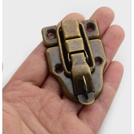 lot De 6 Fermoirs De Bote  Bijoux En Alliage Avec Verrou Pour Valises Et Tiroirs En Bois Massif Avec Serrure En Bronze