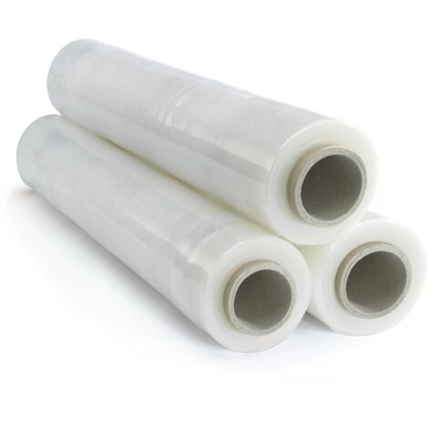 Lot de 6 Film étirable cast manuel transparent 450mm x 270m 15µ