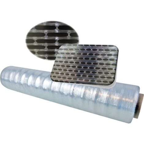 Lot de 6 Film étirable macroperforé prétiré 430mm x 300m produits respirants