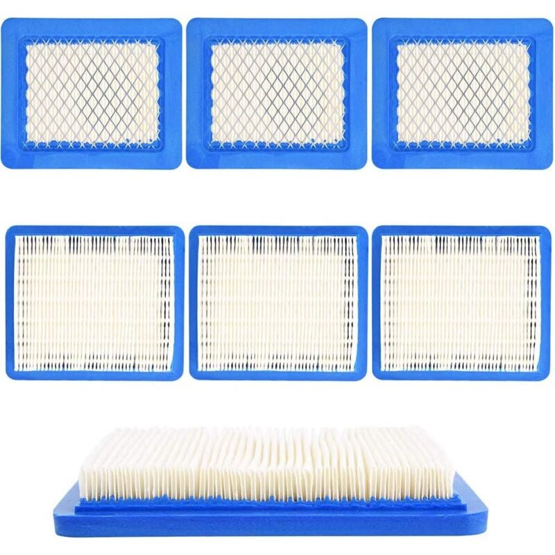 Lot de 6 filtres à air pour tondeuses à gazon, tondeuses poussées et filtres à air pour tracteurs pour filtres Briggs & Stratton, tondeuses poussées