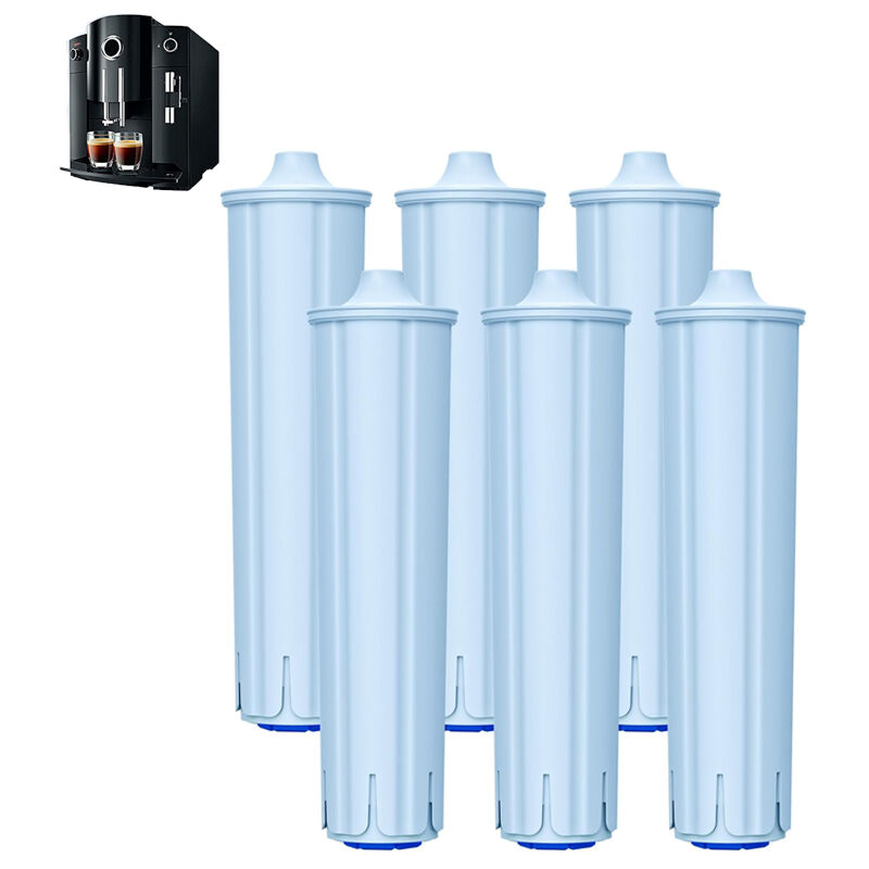 Lot de 6 filtres à eau de rechange pour machines à café Jura Blue Jura 71312 Blue, giga, ena, Micro, impressa