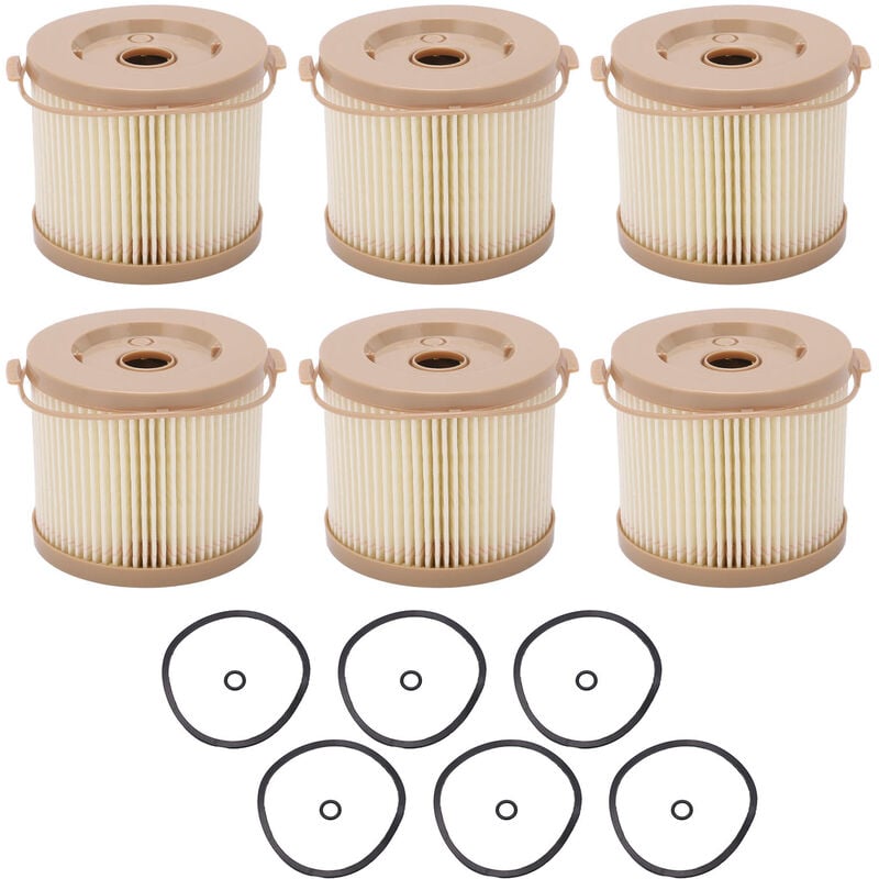 Jeffergarden Kit de remplacement d'huile de séparateur d'eau de filtre à carburant de 6 pièces pour racor 2010PM-OR 500FG