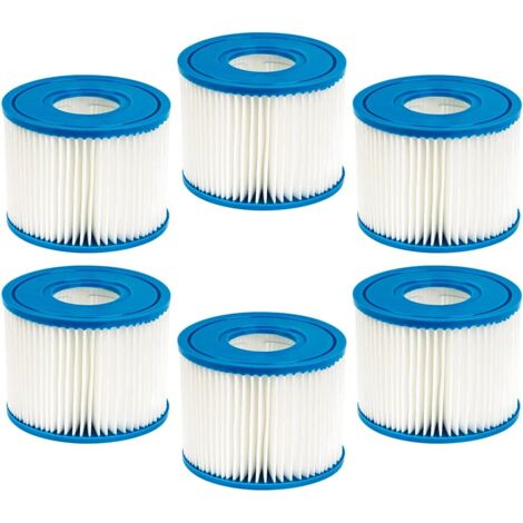 Lot de 6 filtres de piscine pour cartouche Intex PureSpa Type S1 pour 29001E PureSpa Inflable Filtre de piscine Catridge