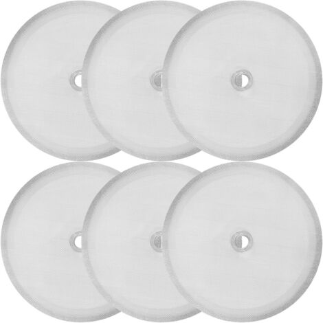 Lot de 6 filtres de rechange pour cafetière à piston, réutilisables en acier inoxydable, pour machines à café et à thé de 8 tasses/34 oz/1 000 ml