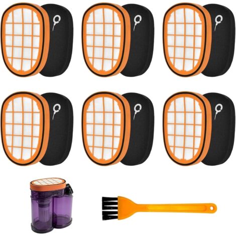 Lot de 6 Filtres de Remplacement pour Aspirateur Sans Fil, Compatible avec Philips SpeedPro Max Aqua, FC6901-FC6904, XC7042/01, XC8045/01, FC6812, FC6813, FC6822, FC6823, FC6826, FC6723/01