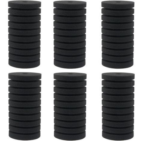 Lot de 6 filtres en éponge pour aquarium - Filtre éponge pour filtration biologique et mécanique - Filtre silencieux en mousse submersible pour aquarium - Éponges de rechange pour filtre