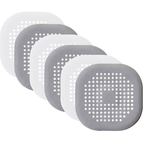 Lot de 6 filtres en silicone pour évier de cuisine, grille anti-obstruction pour baignoire et salle de bain