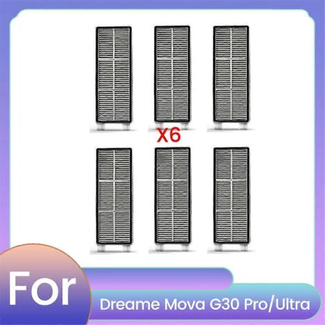 Lot de 6 filtres HEPA de rechange pour G30 Pro/Ultra, noirs