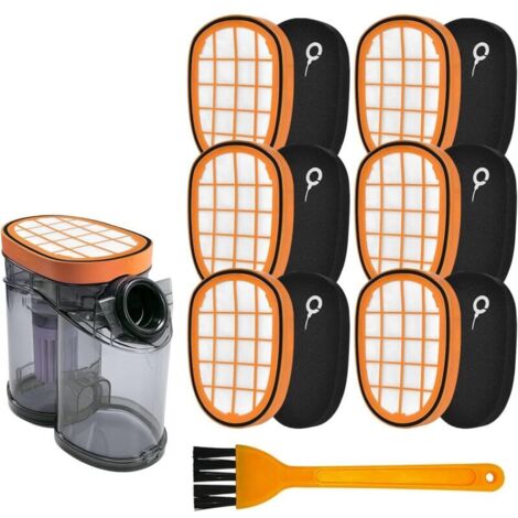 Lot de 6 Filtres Pour Aspirateur à Main Philips SpeedPro Max Aqua FC6723/01 FC6901-FC6904 XC7042/01 XC8045/01 XC8147/01 FC6812 FC6813 FC6823 FC6826 Filtres de rechange