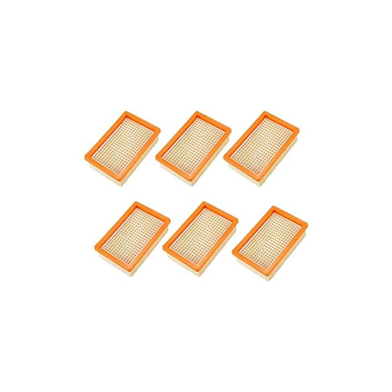 Lot de 6 Filtres pour Aspirateur Karcher MV4 MV5 MV6 WD4 WD5 WD6, PièCes de Rechange Filtre HéPatique