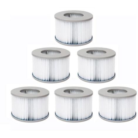 Lot de 6 filtres pour spa gonflable MSpa - Diamètre 108 cm