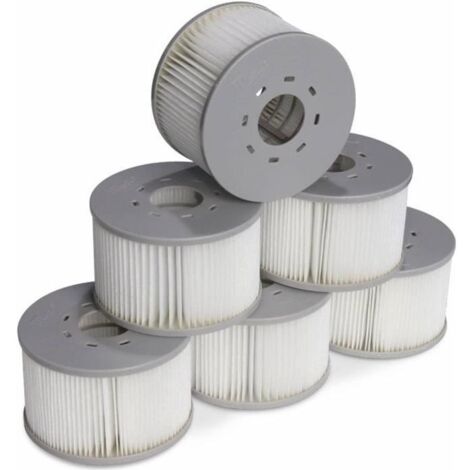 Lot de 6 filtres pour spas gonflables MSPA V2. Ø106cm – 6 Cartouches filtrantes de Remplacement pour Spa Gonflable MSPA[275]