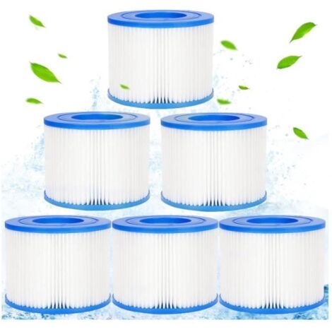 Lot de 6 Filtres Type S1 pour Spa, Filtres de Remplacement Type S1, Filtres pour Spa et Bain à Remous Type S1, Filtres Spa -yd