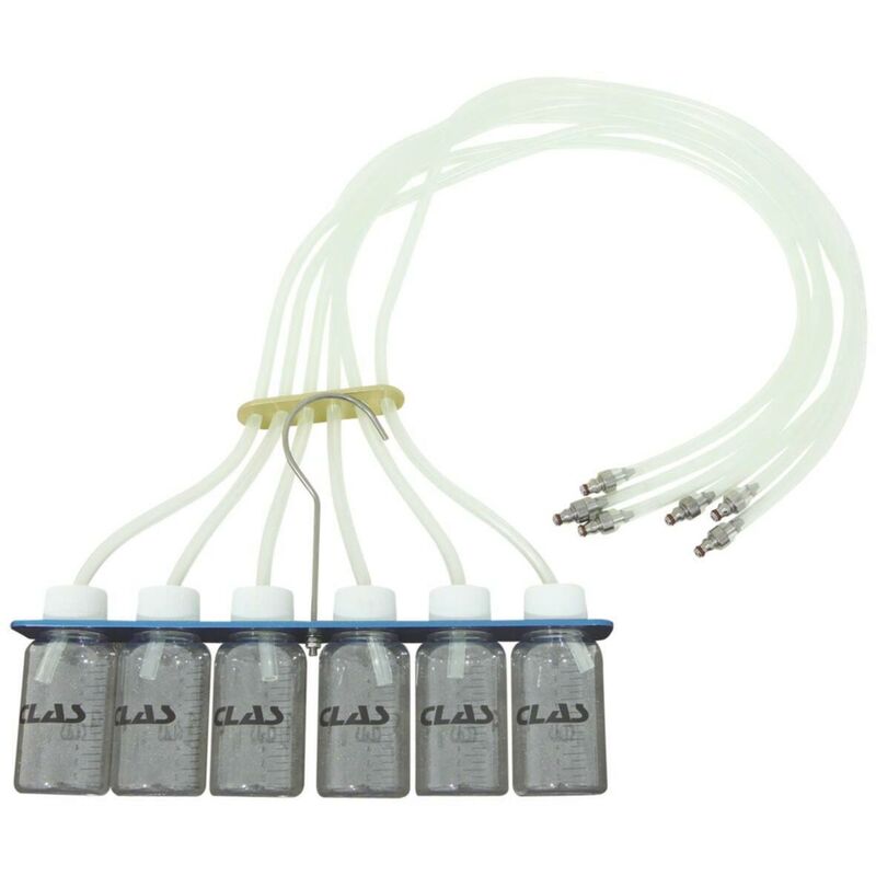 Clas - Lot de 6 fioles + support + tuyaux pour coffret retour d'injecteurs ac 5240 - sa 5241 Equipements