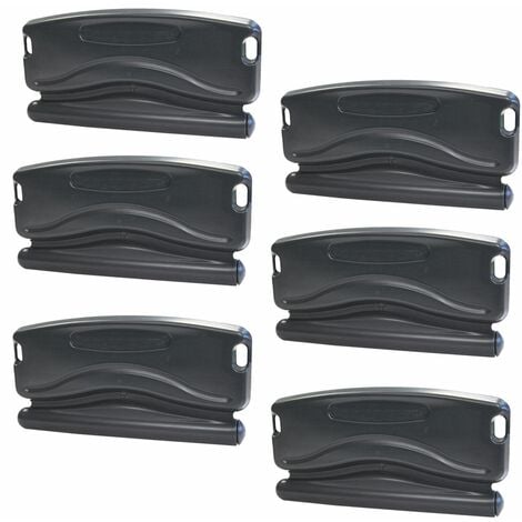 Lot de 6 flotteurs d'hivernage noirs 50 cm lestés pour piscine - Linxor