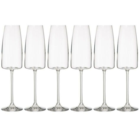 Lot de 6 Flûtes à Champagne "Angara" 34cl Transparent