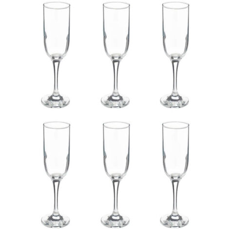 Lot de 6 Flûtes à Champagne "Clara" 21cl Transparent