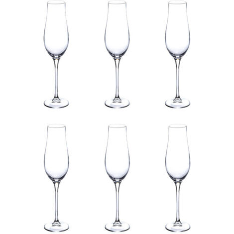 Lot de 6 Flûtes à Champagne "Oriane" 20cl Transparent