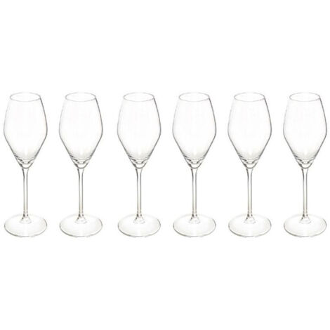 Lot de 6 Flûtes à Champagne "Silvia" 21cl Transparent