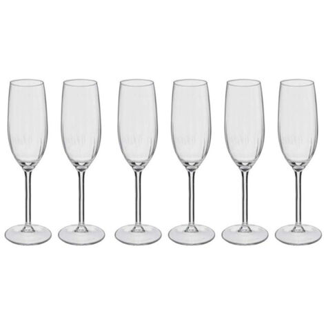 Lot de 6 Flûtes à Champagne "Volta" 21cl Transparent
