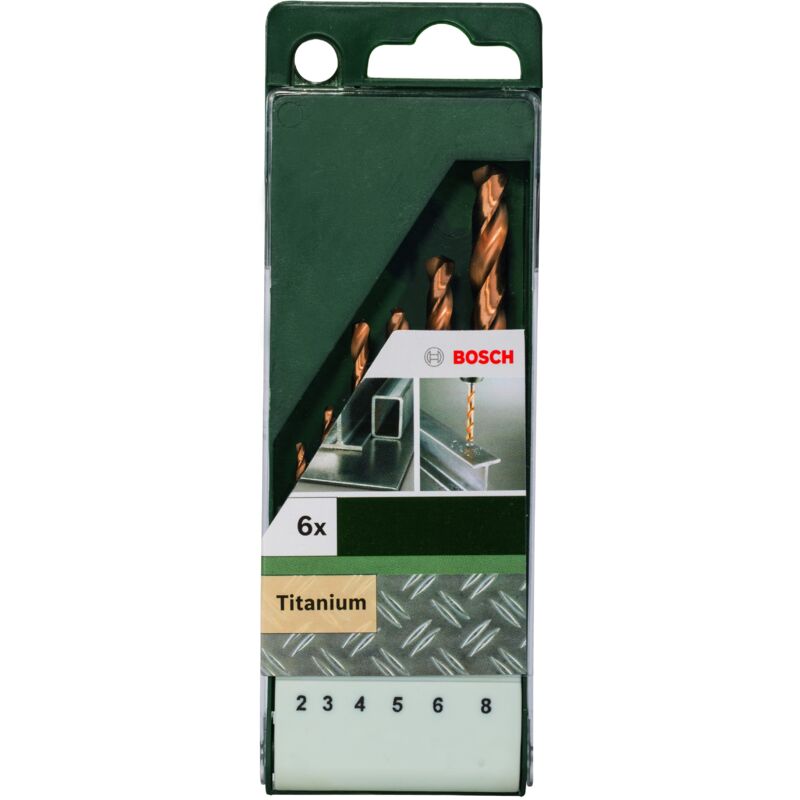 Bosch - Forets hss en étain : Lot de 6 pièces : Bricolage 2609255113
